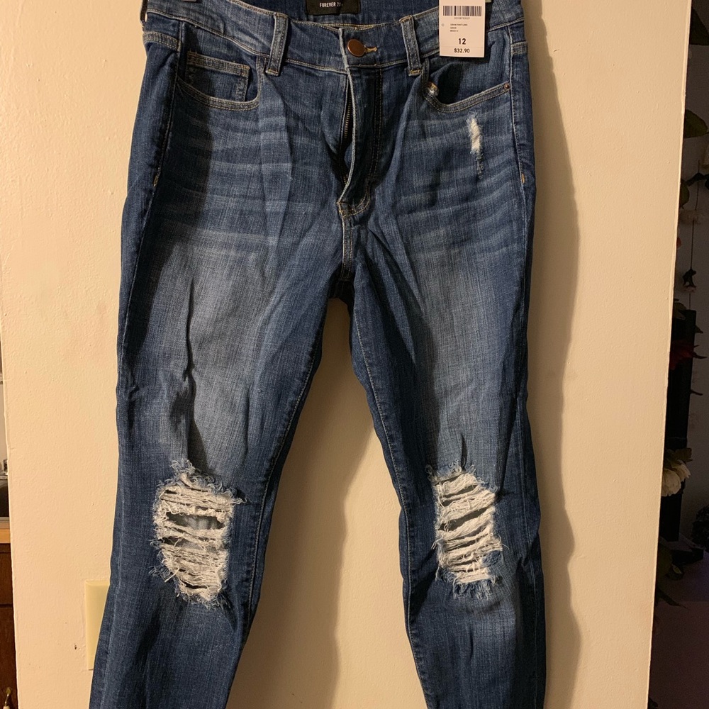 High Waisted Ripped Jeans